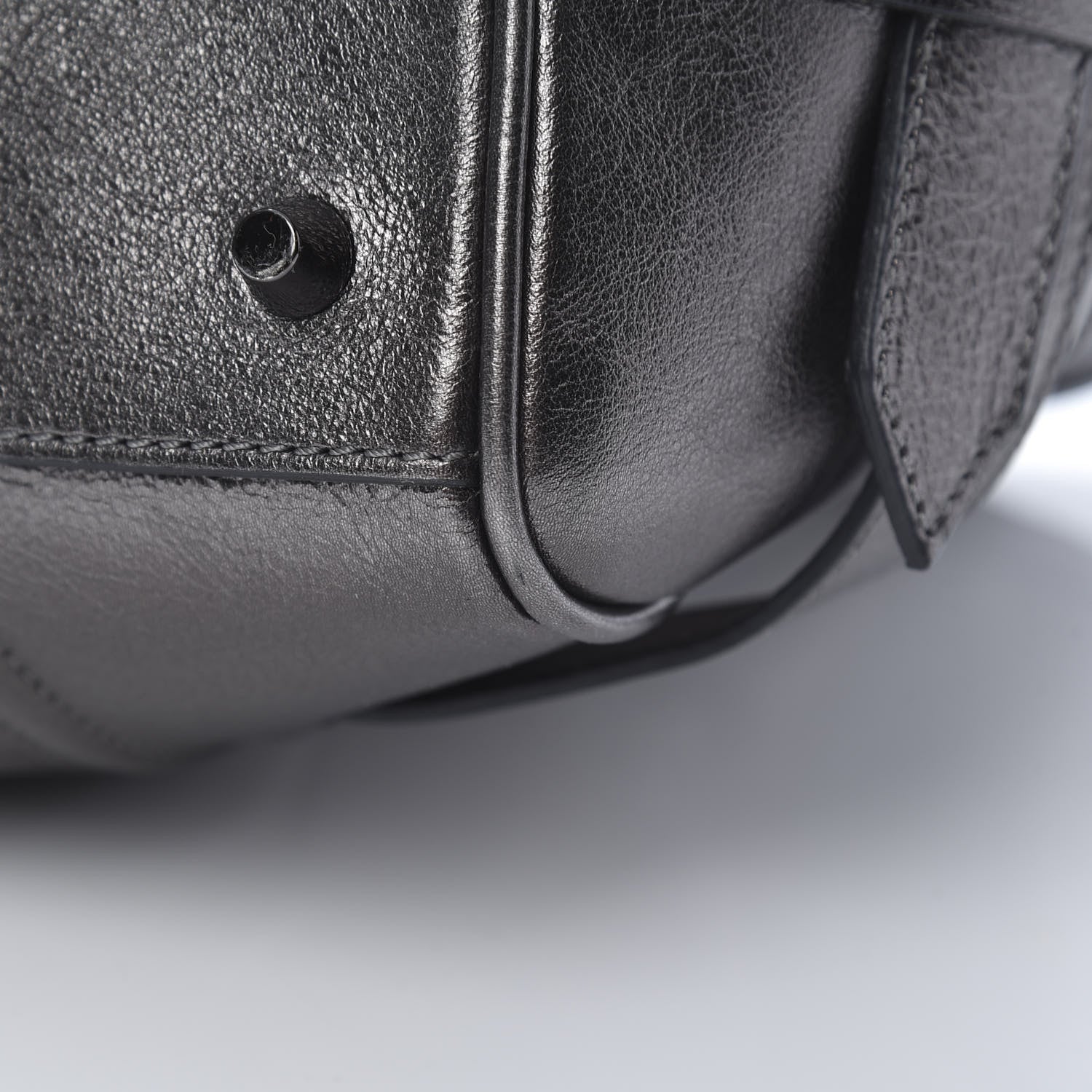 Burberry Metallic Calfskin Shoulder Bag Anthracite 12 of 13