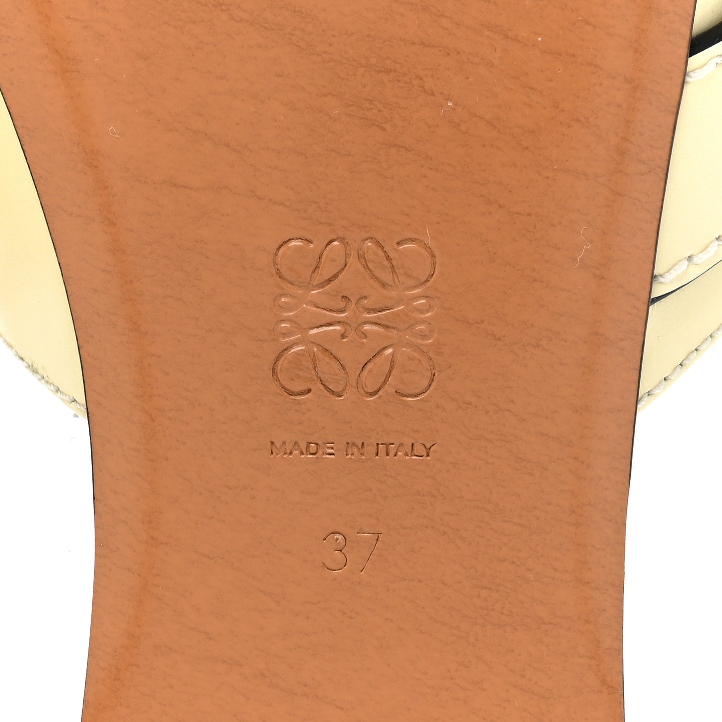 Calfskin Gate Mule Sandals 37 Milk