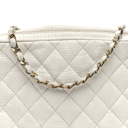 Chanel Lizard Quilted Small Tassel Camera Case White 8 of 11