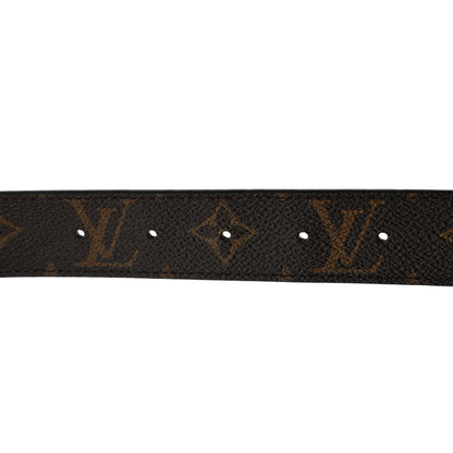 Louis Vuitton Calfskin Monogram 30mm LV Initiales Reversible Belt 85 34 Black 4 of 8