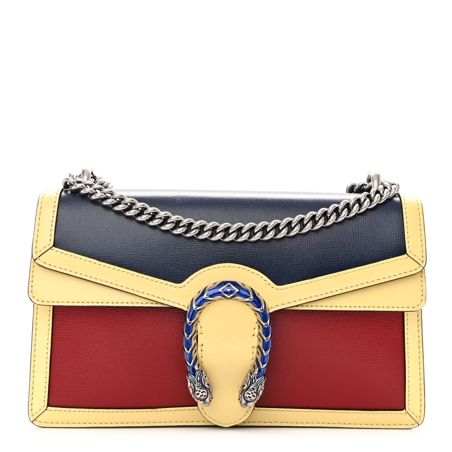 Azalea Calfskin Enamel Small Dionysus Shoulder Bag New Cherry Red Blue Agata Butter Electric Blue