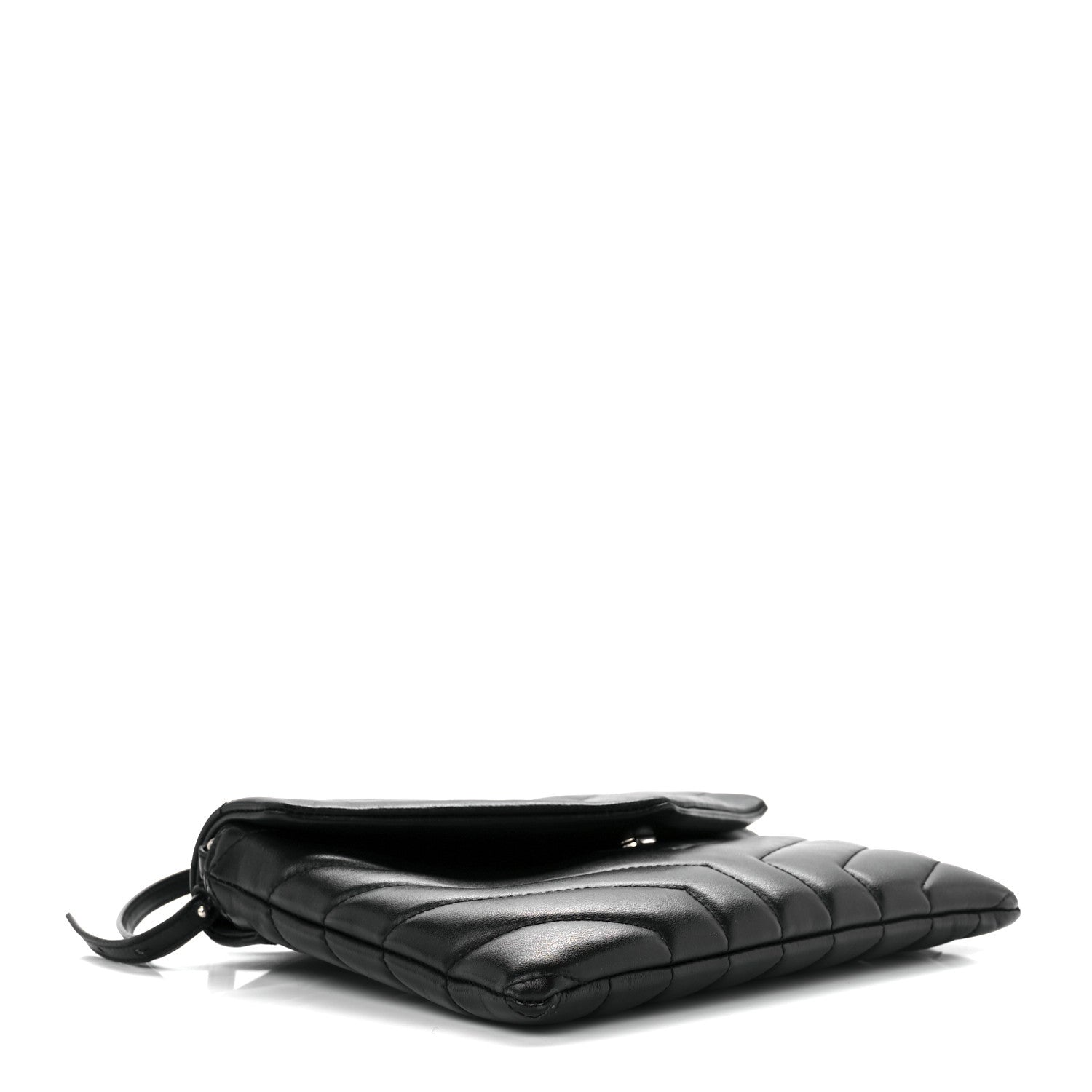 Saint Laurent Calfskin Y Quilted Monogram Loulou Flap Bag Black 4 of 14