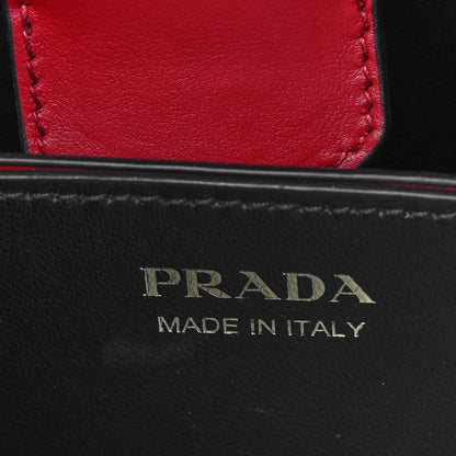 Prada Saffiano Cuir Medium Panier Bucket Bag Fuoco Black 6 of 10
