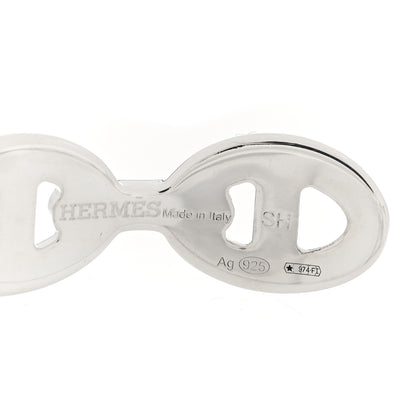 Hermes Sterling Silver MM Chaine d'Ancre Enchainee Cuff Bracelet SH 3 of 4