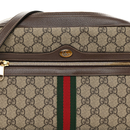 Gucci GG Supreme Monogram Web Small Ophidia Shoulder Bag Brown 8 of 11