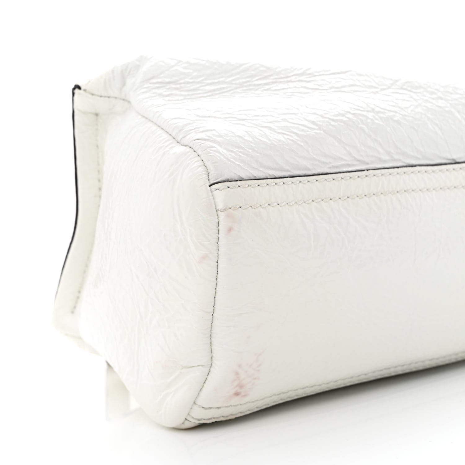 Givenchy Crinkled Patent Deerskin Mini Pandora White 9 of 19