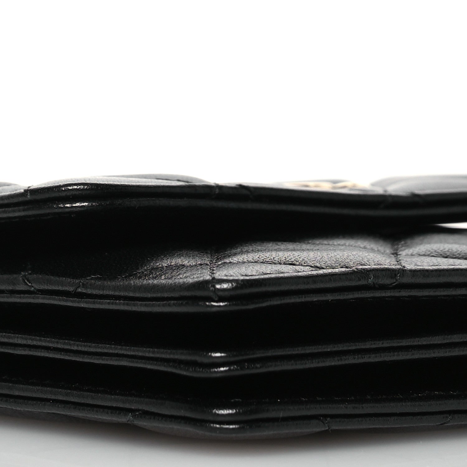 Chanel Lambskin Quilted My Chanel Lady Card Holder On Chain Black 12 of 13