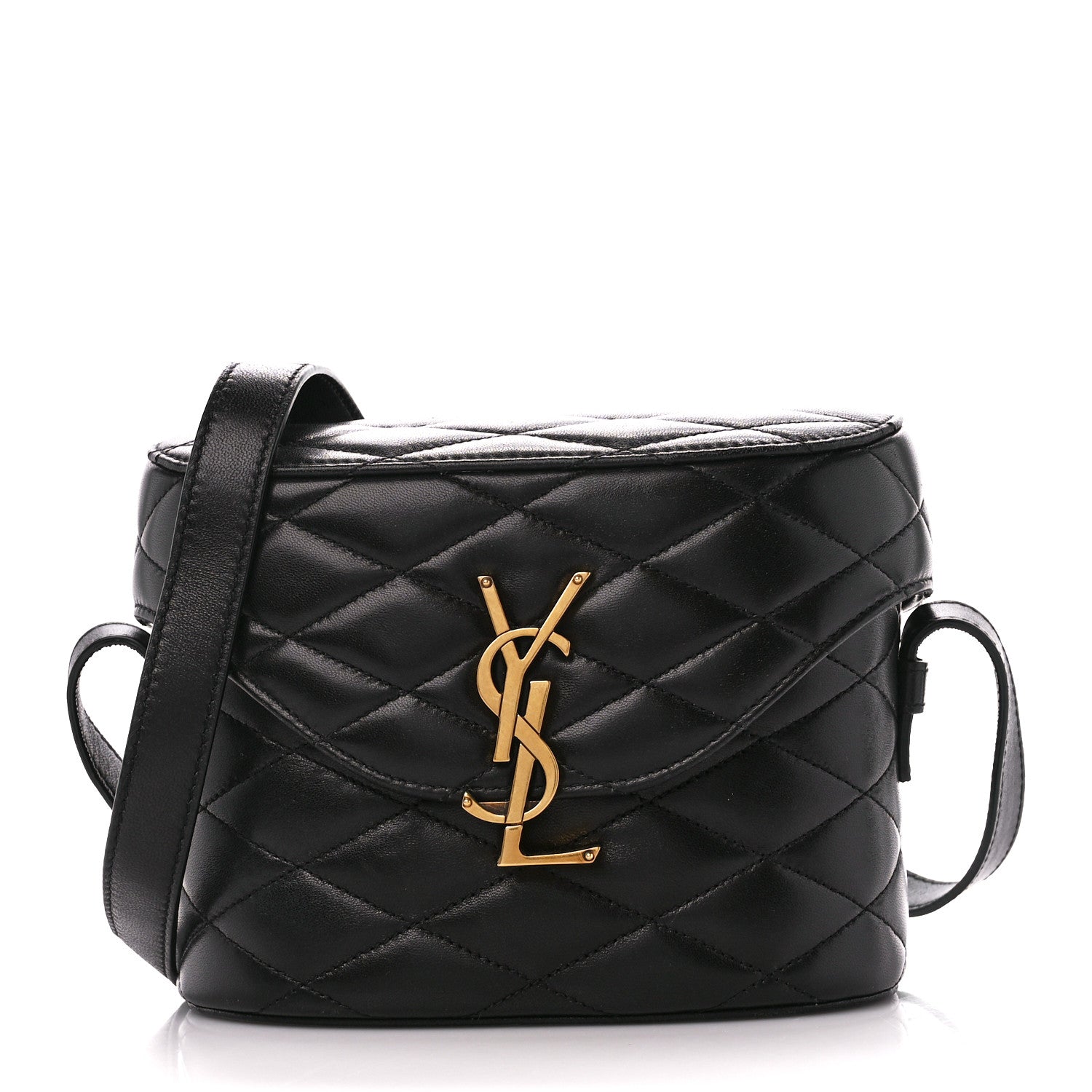 Saint Laurent Lambskin Matelasse Monogram June Box Bag Black 1 of 10