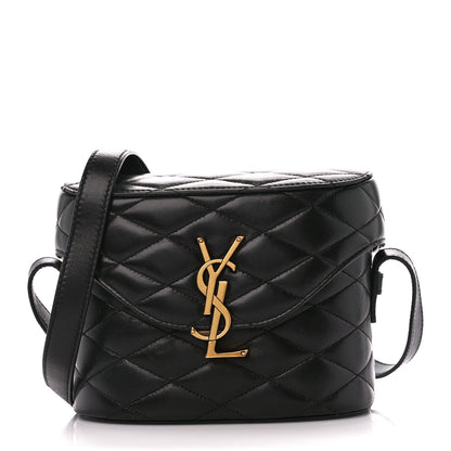 Saint Laurent Lambskin Matelasse Monogram June Box Bag Black 1 of 10