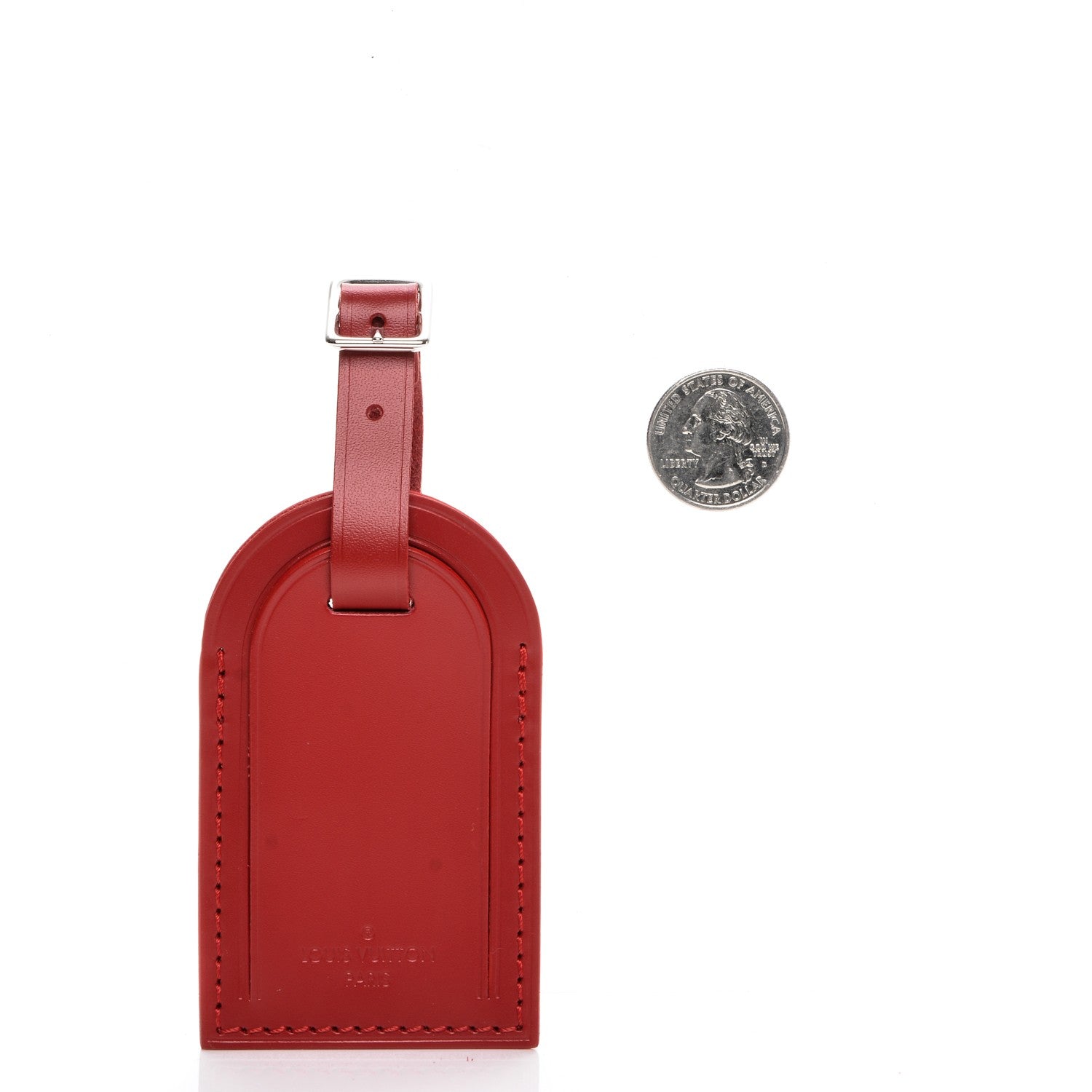Louis Vuitton Calfskin Luggage Tag Red 3 of 4