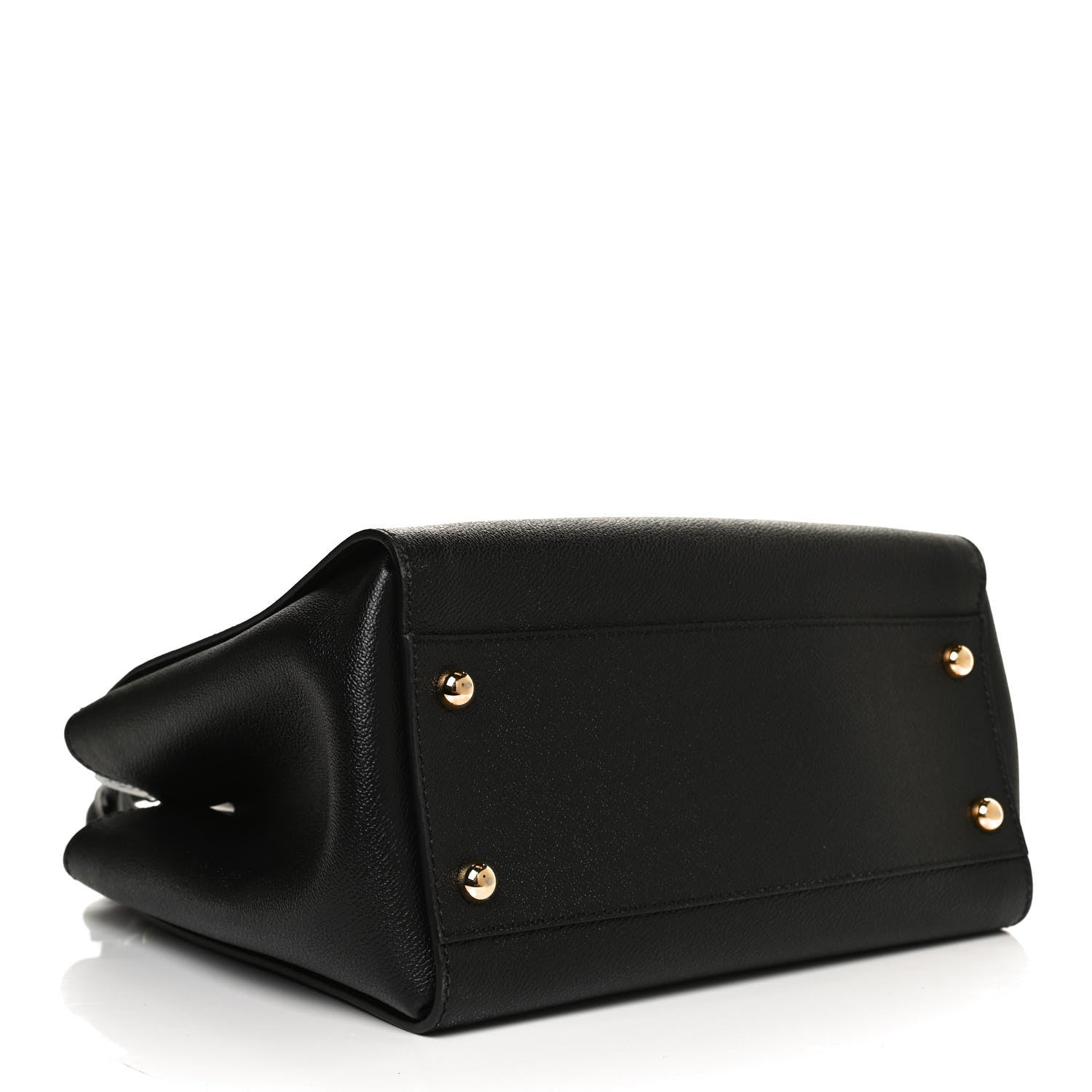 Burberry Soft Grain Calfskin Medium Buckle Tote Black 4 of 15