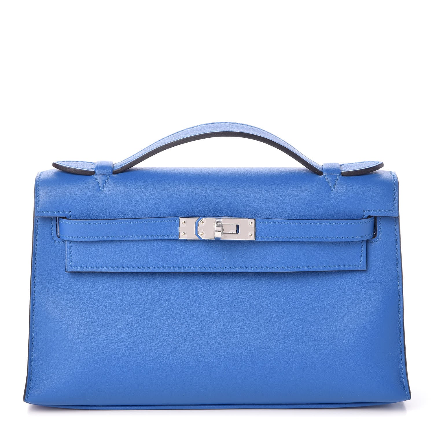 Hermes Swift Kelly Pochette Clutch Bleu Zellige 1 of 23