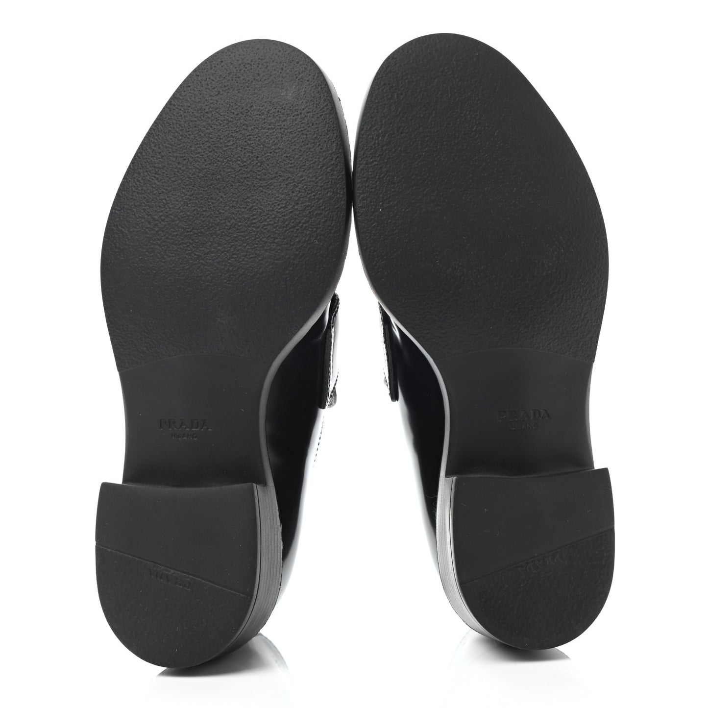 Spazzolato Metal Triangle Logo 50mm Loafers 36 Black