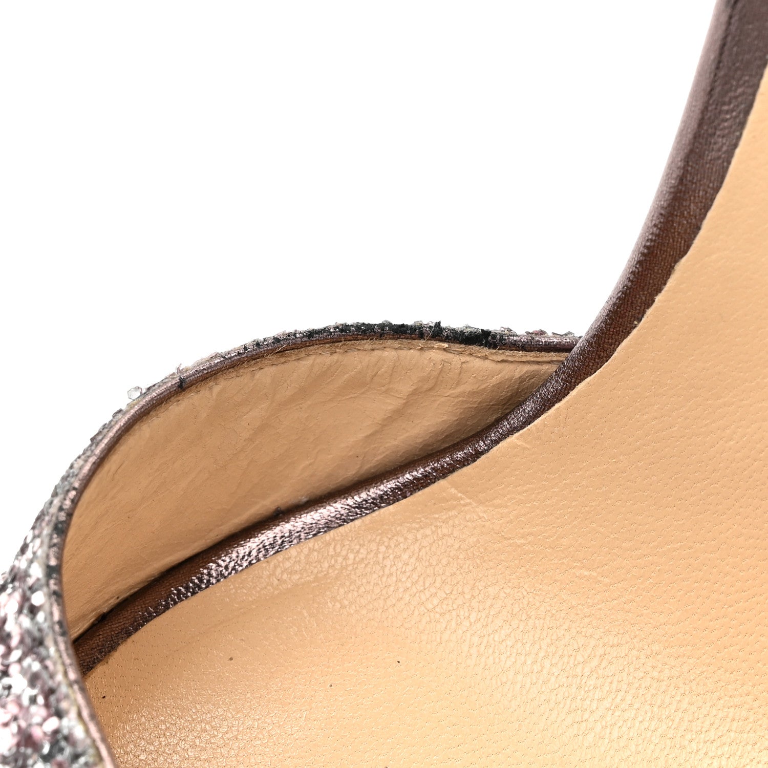 Jimmy Choo Coarse Glitter Fabric Pattie 130 Pumps 40.5 Light Lilac 12 of 13