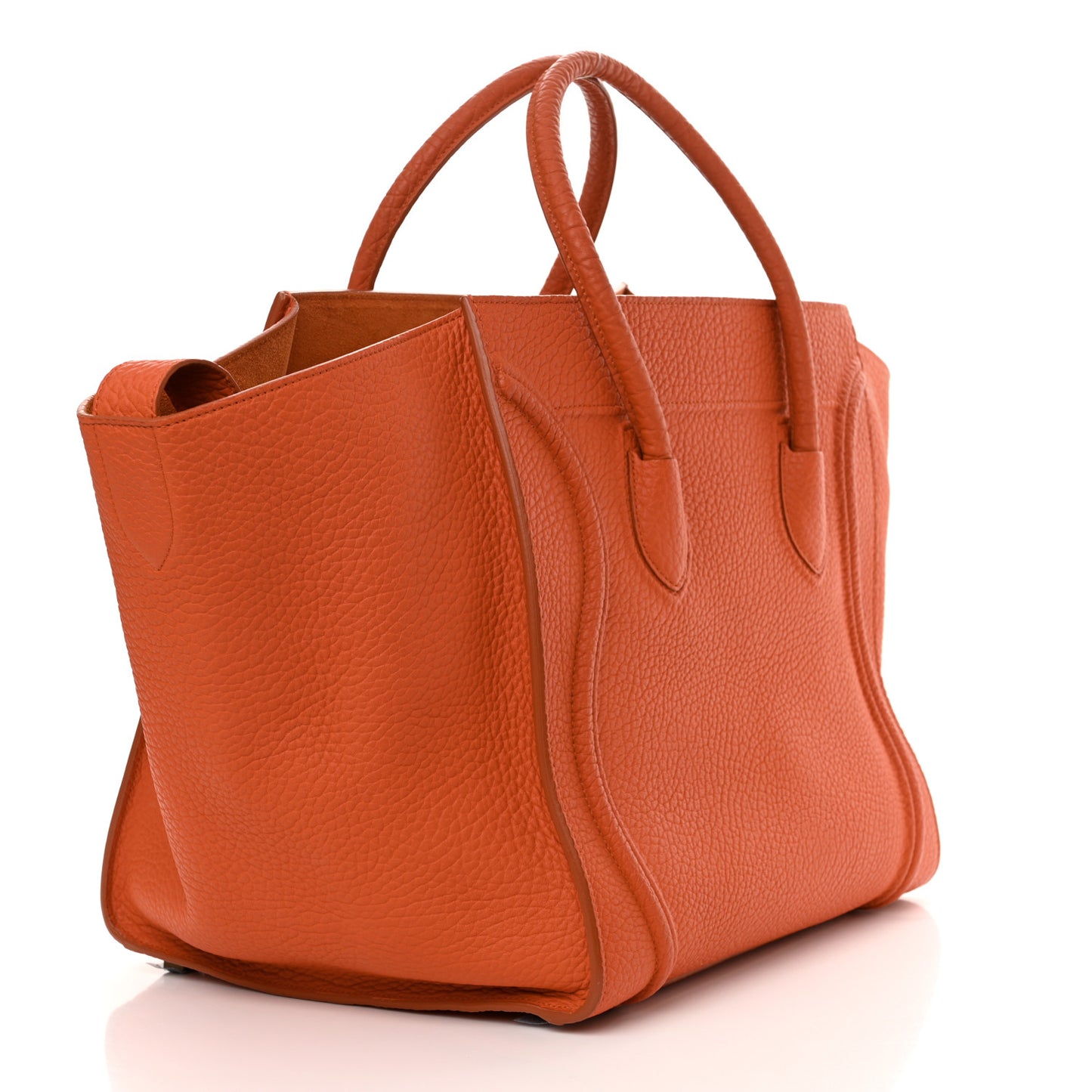 Bullhide Calfskin Medium Phantom Luggage Burnt Orange