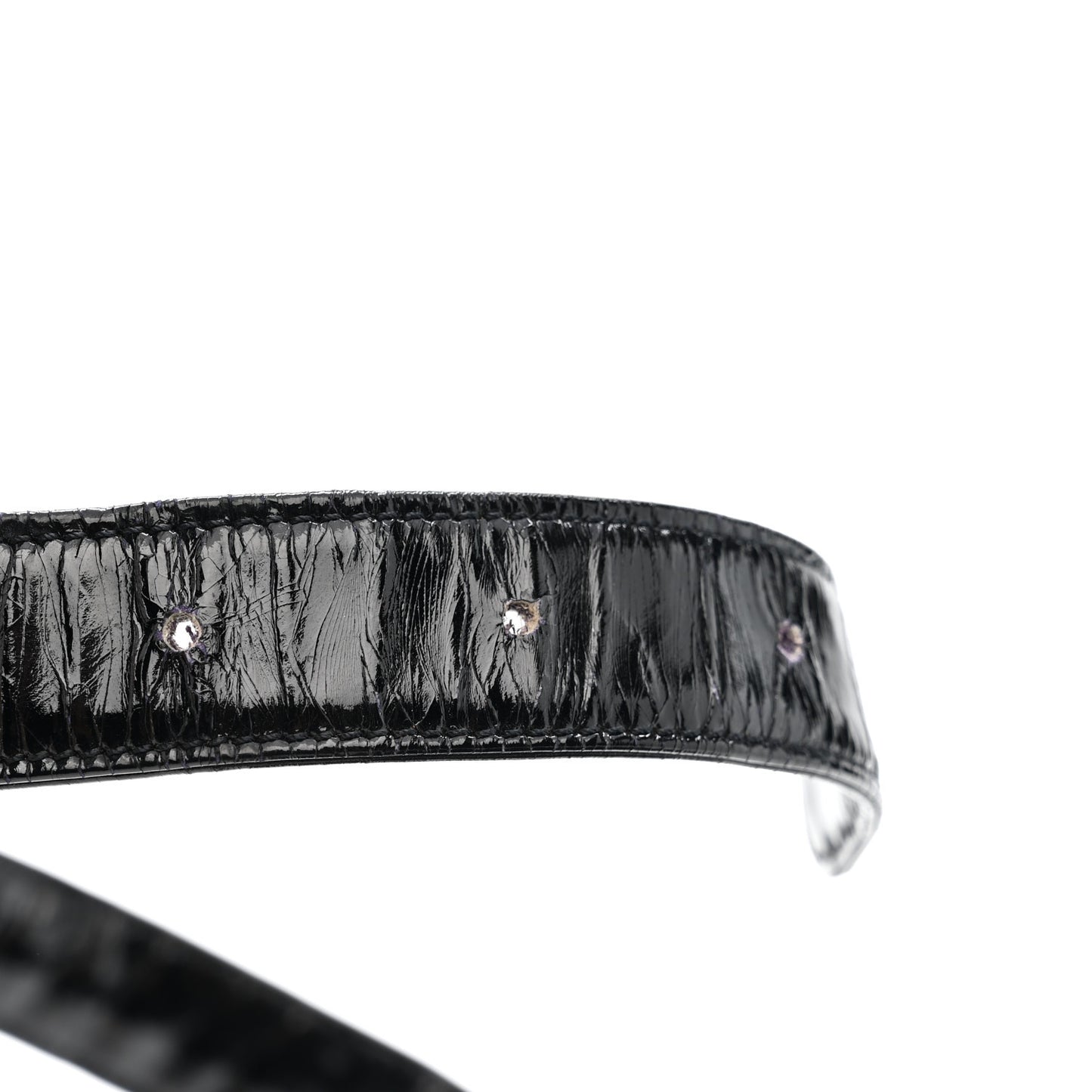 Patent Flap Waist Belt Bag Black