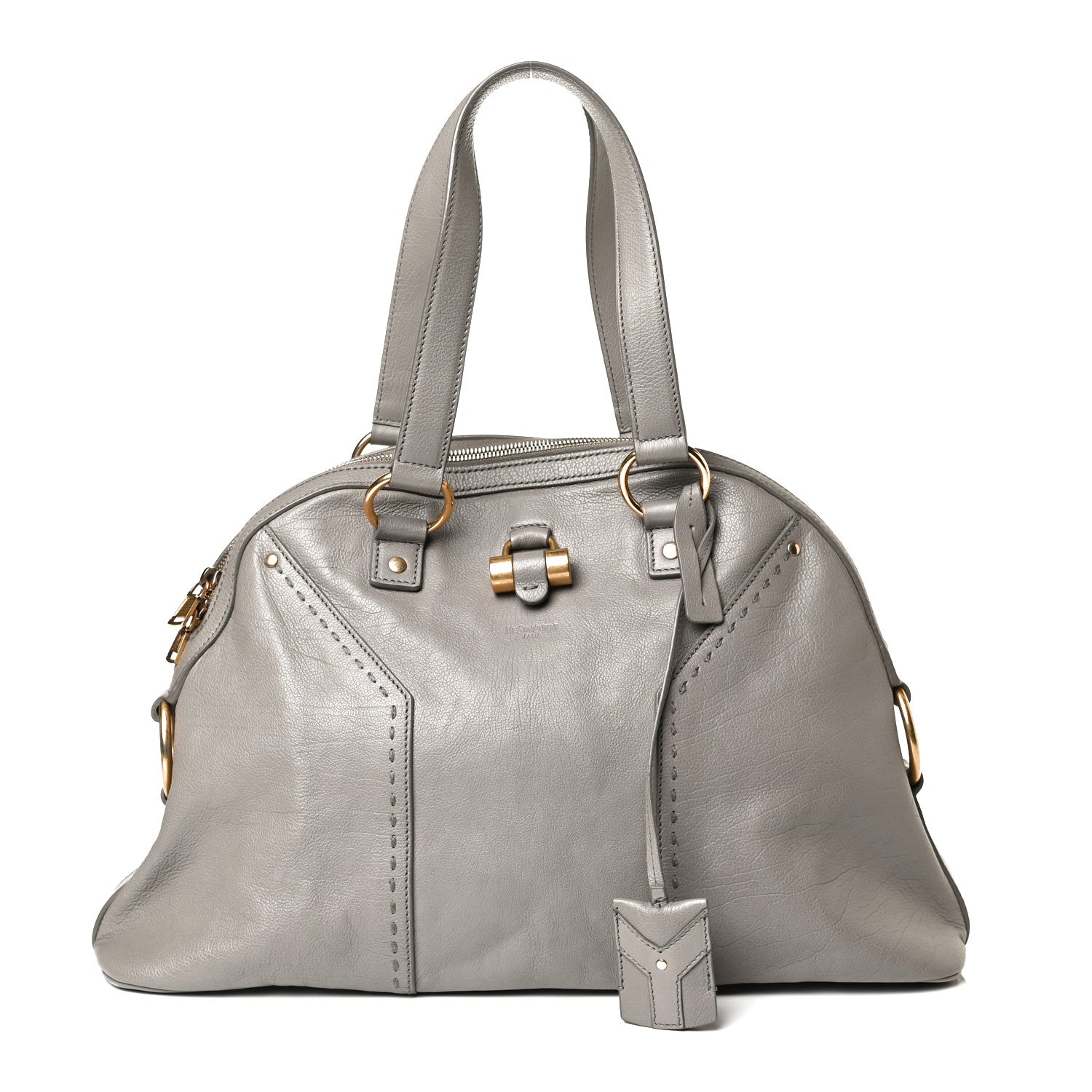 Saint Laurent Calfskin Large Muse Gray 1 of 20
