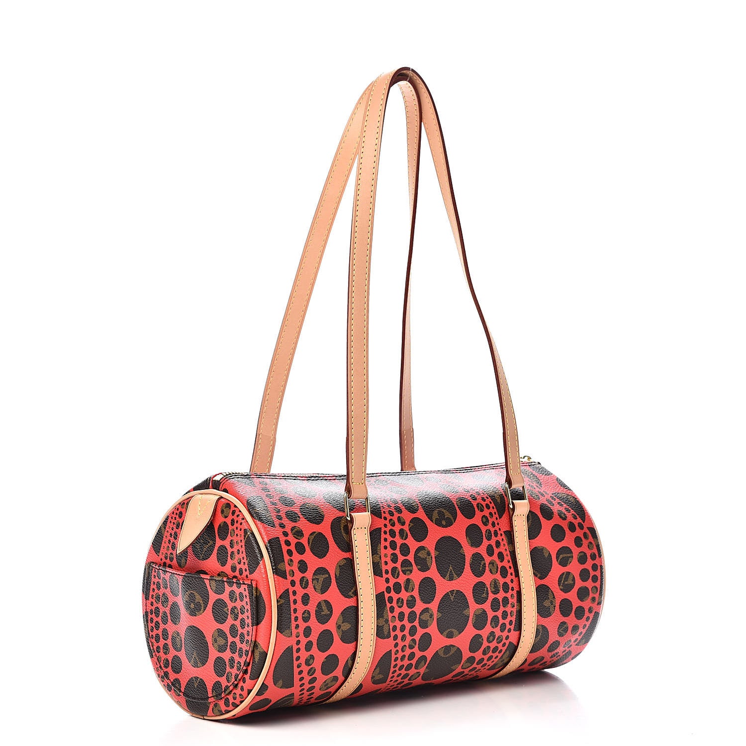 Louis Vuitton Monogram Kusama Pumpkin Dots Papillon 30 Red 3 of 9