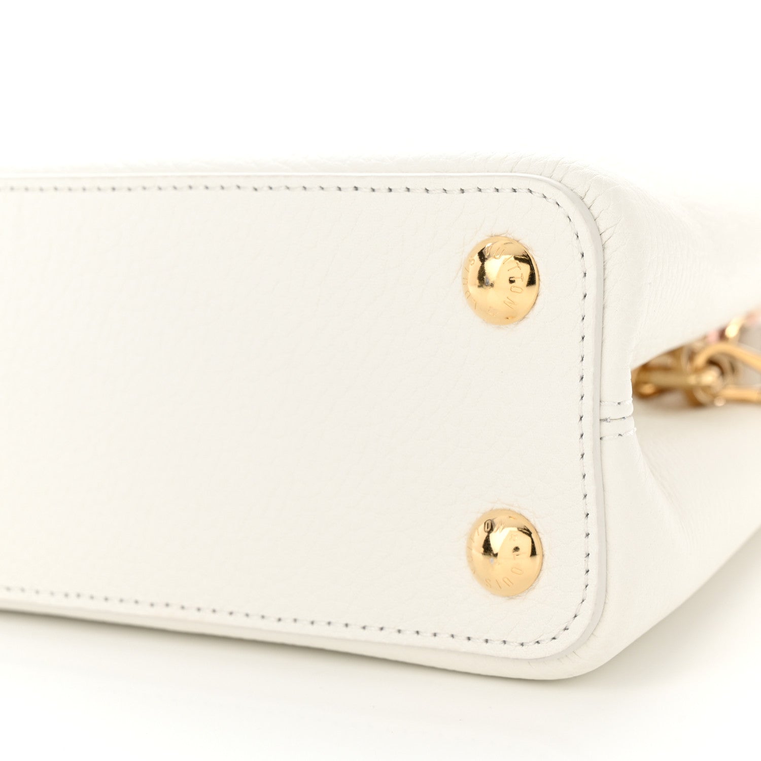 Louis Vuitton Taurillon Flower Chain Capucines BB White 10 of 10