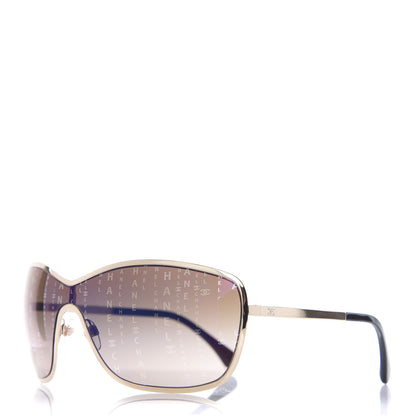 Chanel Shield Runway Sunglasses 71212 Gold Brown 1 of 7