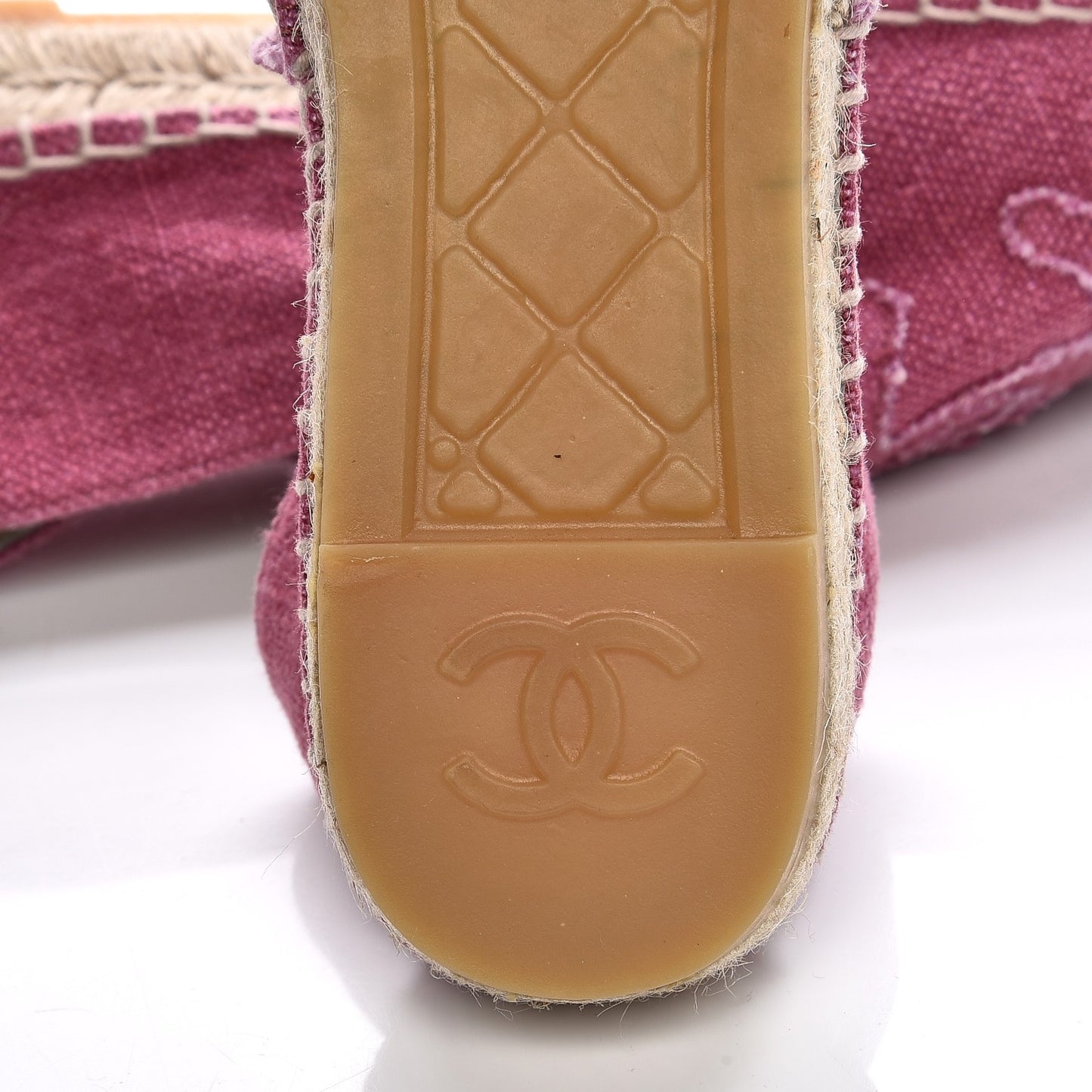 Linen CC Espadrilles 38 Pink Black