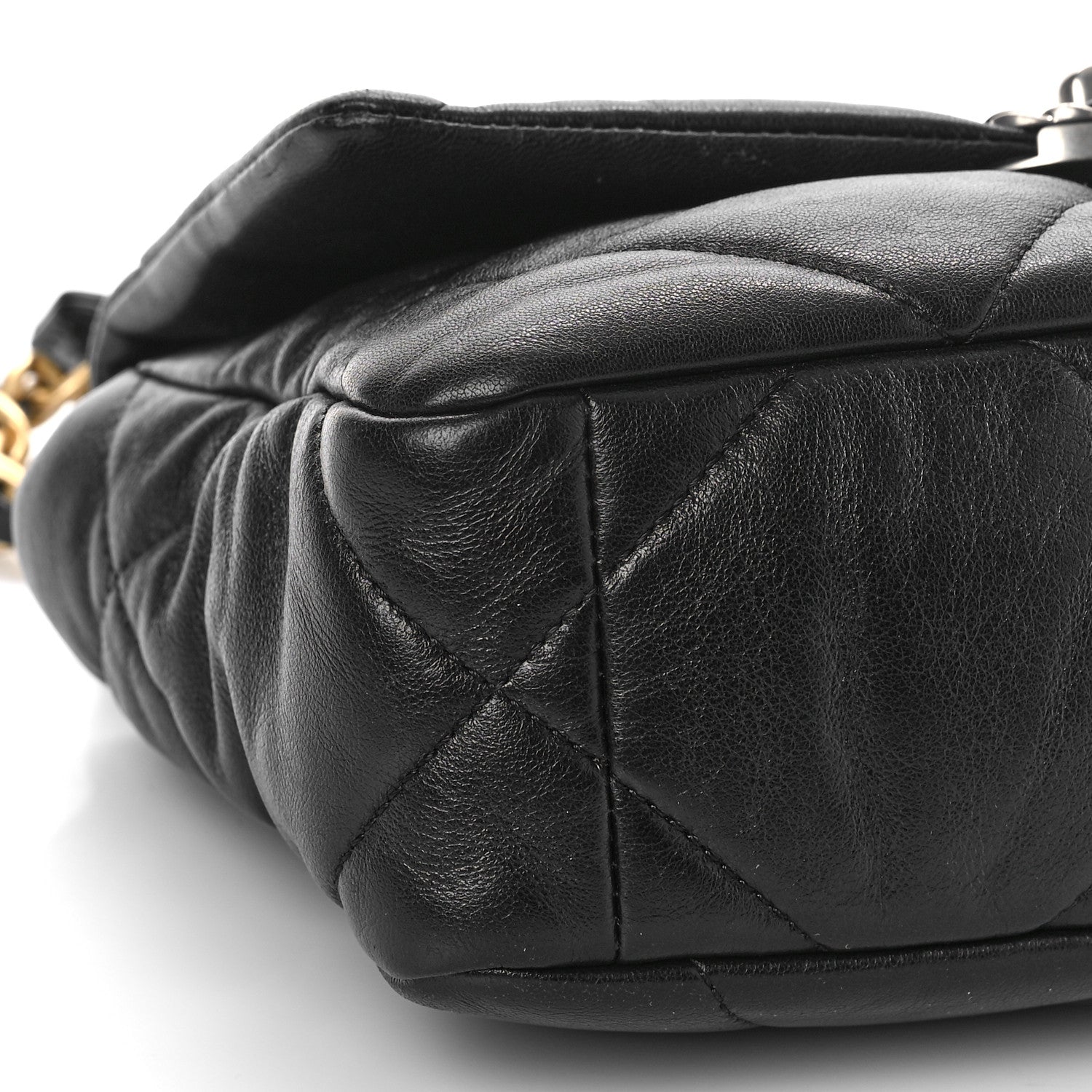 Chanel Goatskin Quilted Medium Chanel 19 Flap Black 9 of 10