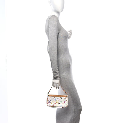 Louis Vuitton Monogram Multicolor Pochette Accessories White 2 of 15