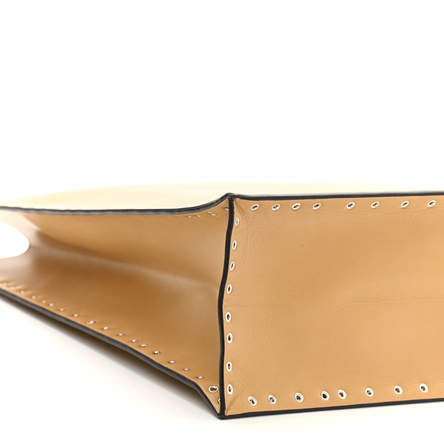 Celine Satinated Natural Calfskin Large Studs Vertical Cabas Sand 9 of 10