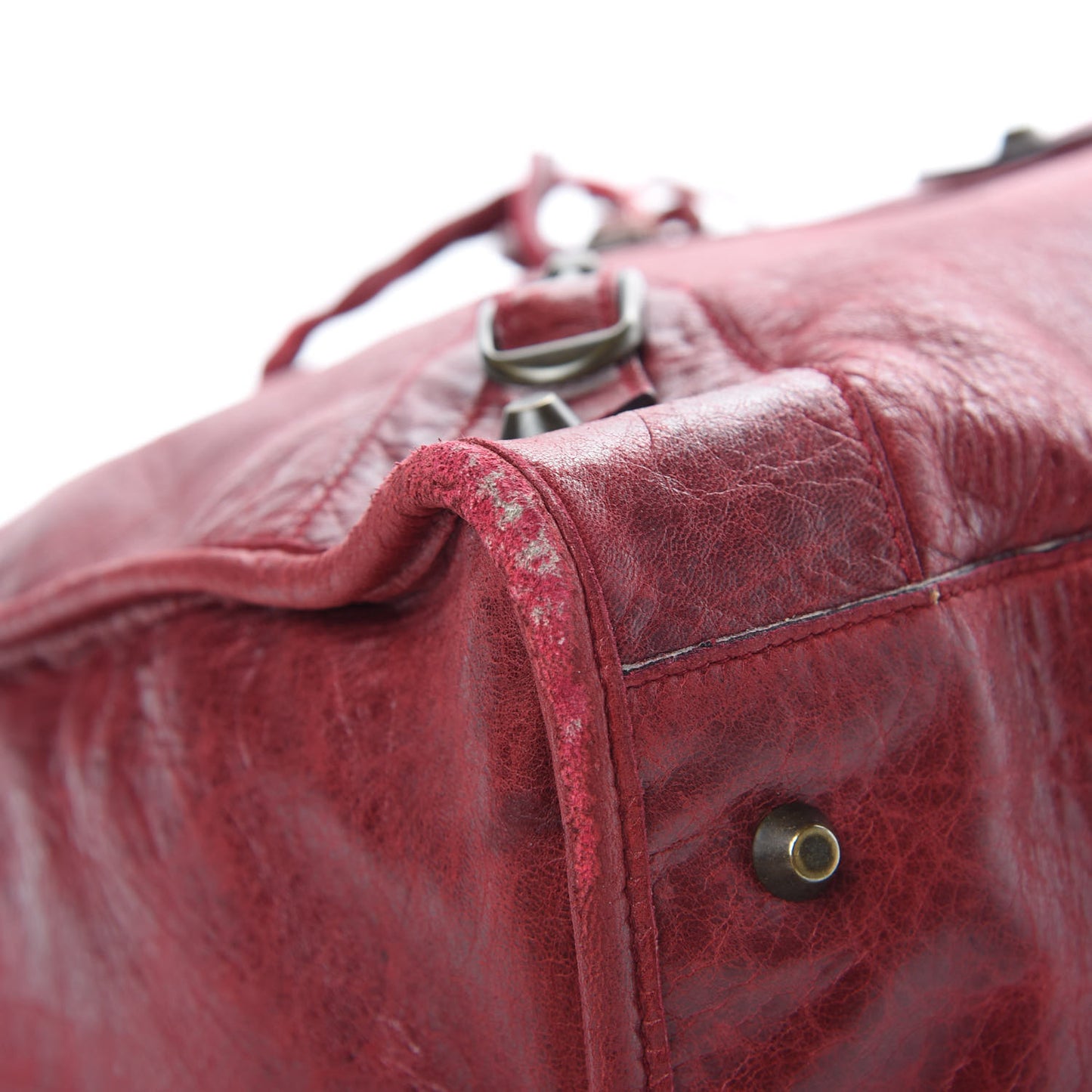 Agneau Classic Hardware Work Grenat
