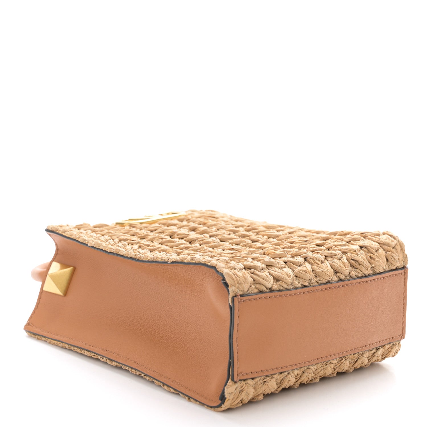 Valentino Garavani Raffia Vlogo Top Handle Bag Naturale 4 of 11