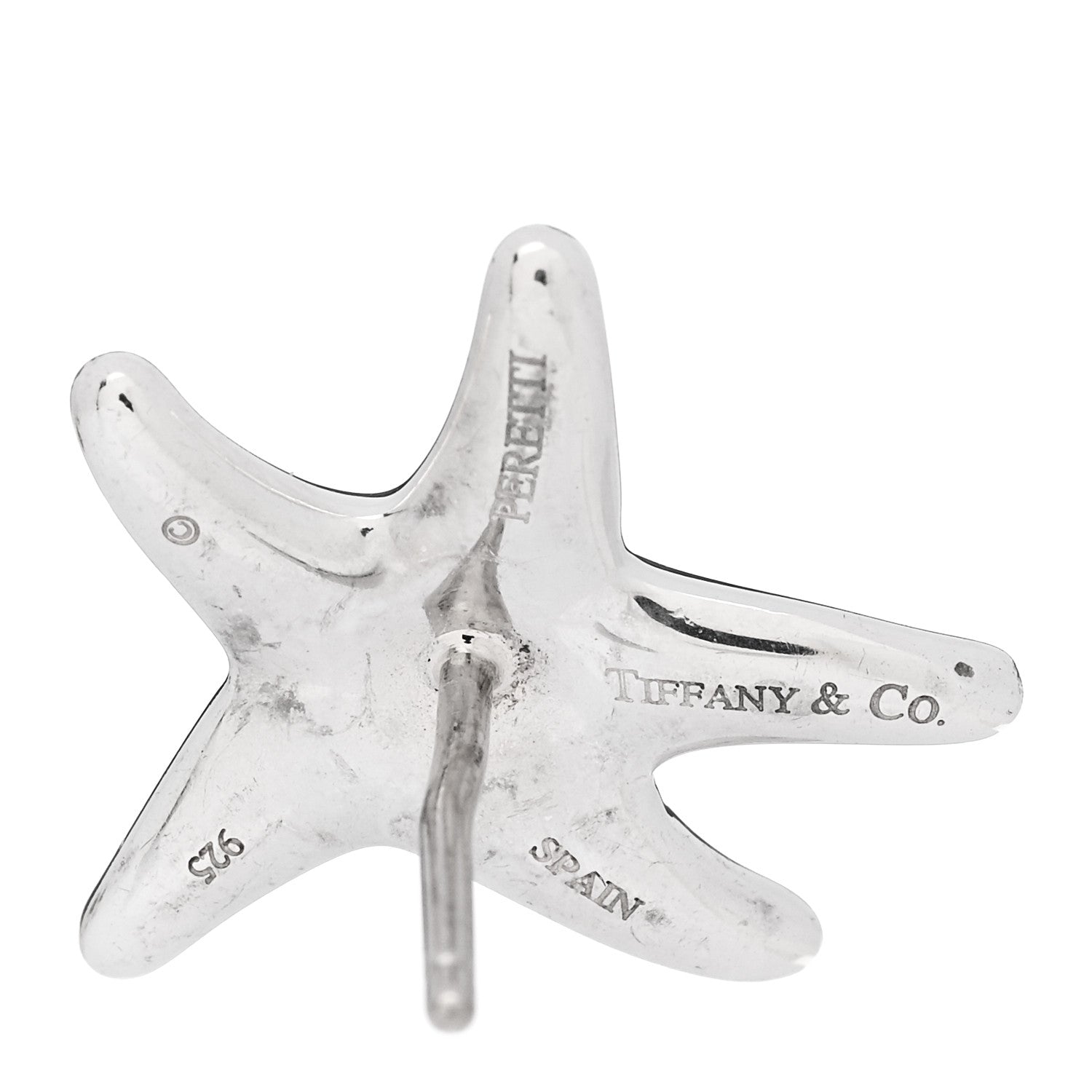 Tiffany Sterling Silver Diamond 15mm Elsa Peretti Starfish Earrings 4 of 4