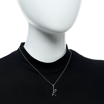 Tiffany Sterling Silver Elsa Peretti Letter K Pendant Necklace 2 of 5