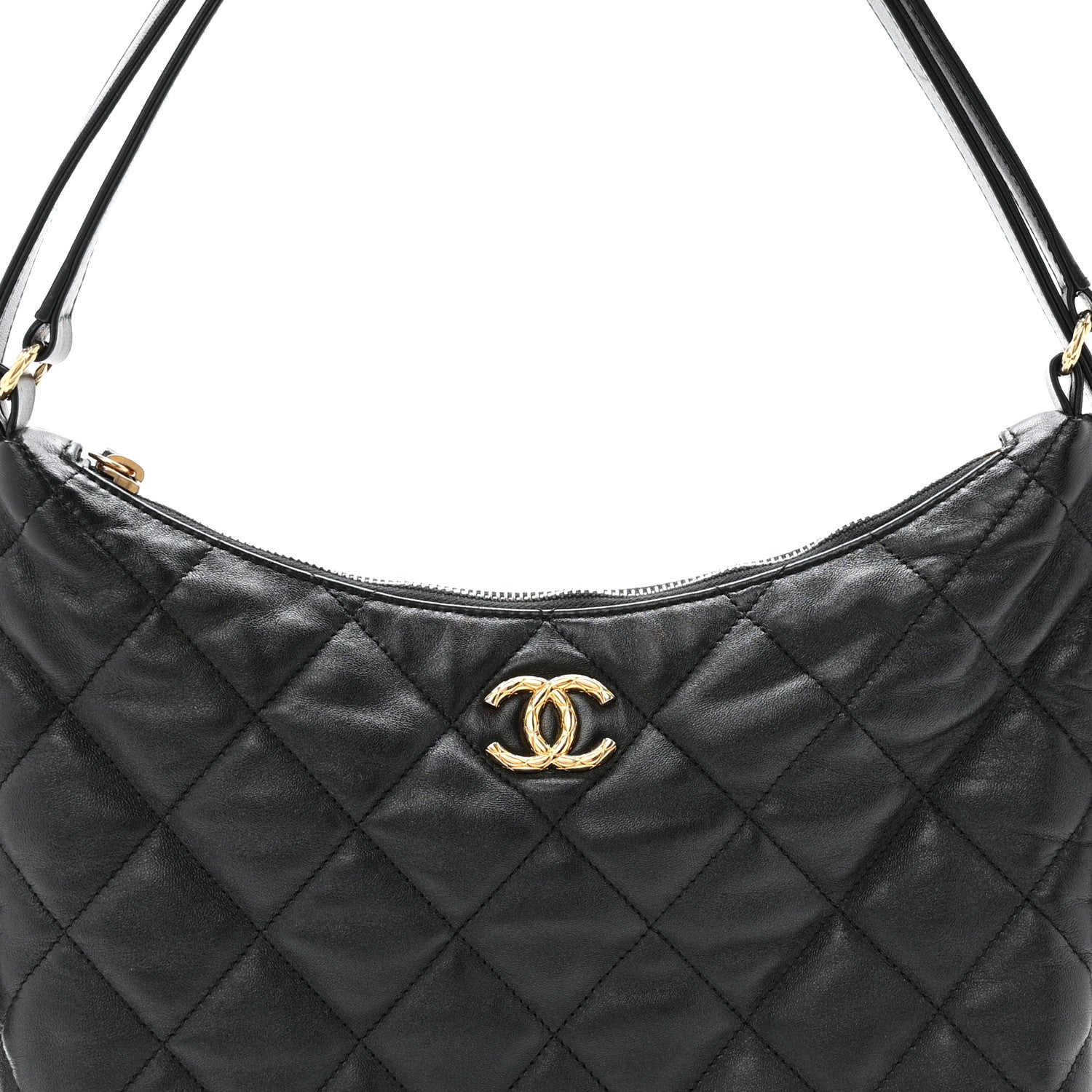 Chanel Lambskin Quilted Maxi Hobo Black 8 of 11