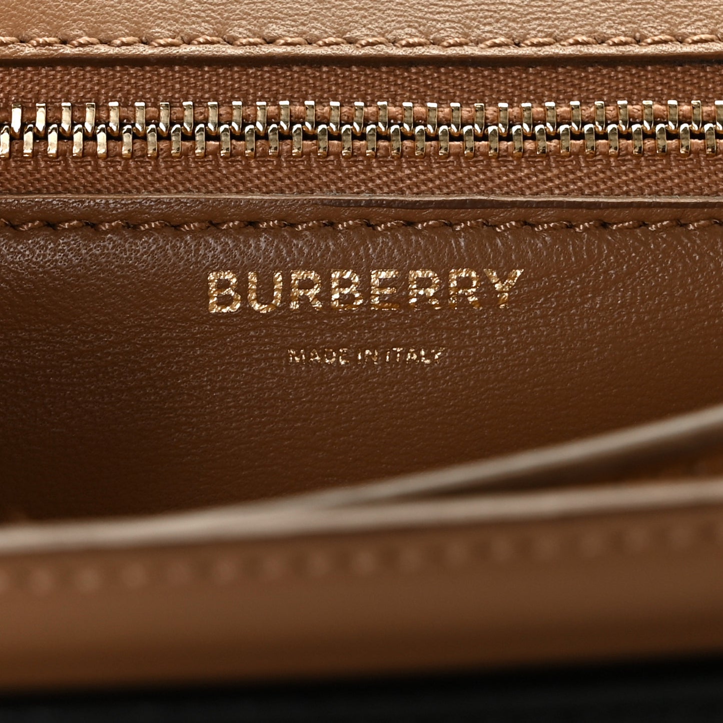 Calfskin Small TB Envelope Clutch Bag Malt Brown