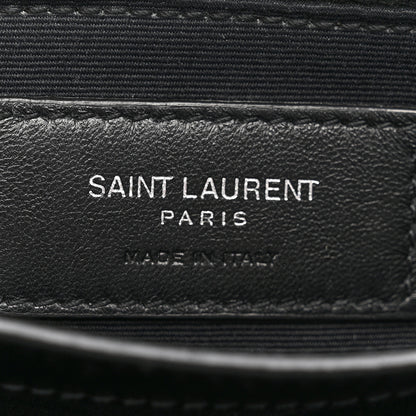 Saint Laurent Calfskin Y Quilted Monogram Toy Loulou Crossbody Bag Black 6 of 15