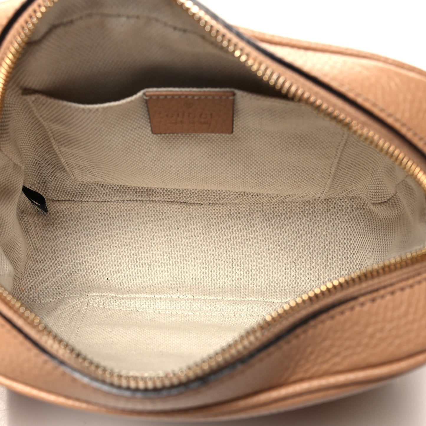 Pebbled Calfskin Small Soho Disco Bag Camelia