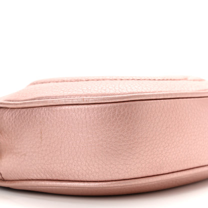Gucci Metallic Pebbled Calfskin Mini Soho Chain Bag Pink 9 of 10
