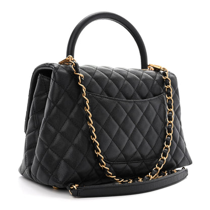 Chanel Caviar Quilted Small Coco Handle Flap Black 3 of 12