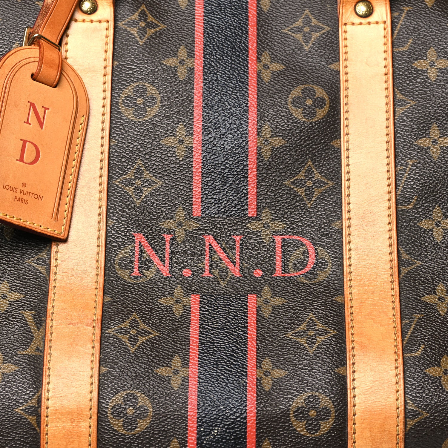 Louis Vuitton Monogram My LV Heritage Keepall Bandouliere 55 Rouge Black 6 of 11