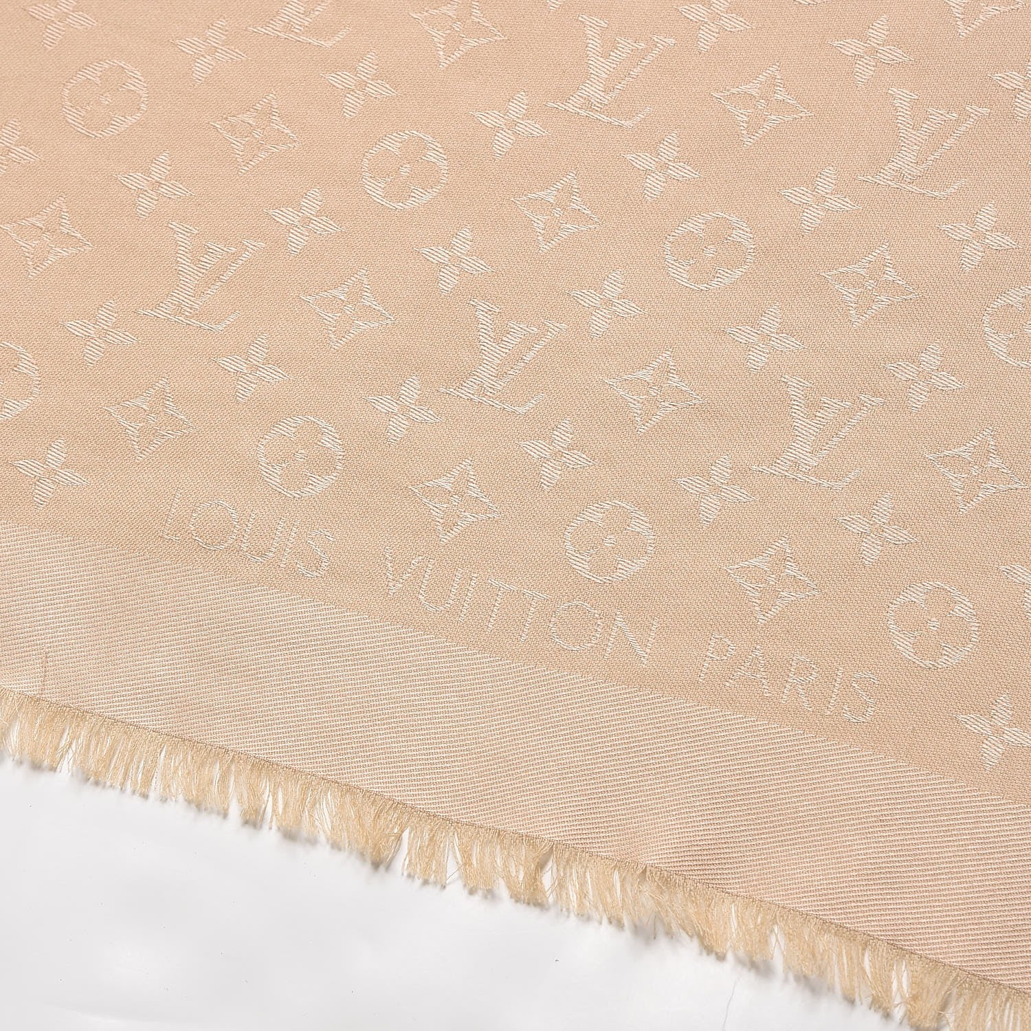 Louis Vuitton Silk Wool Monogram Shawl Dune 3 of 4