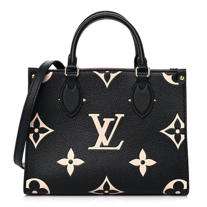 Louis Vuitton Empreinte Monogram Giant Onthego PM Black Beige 1 of 10