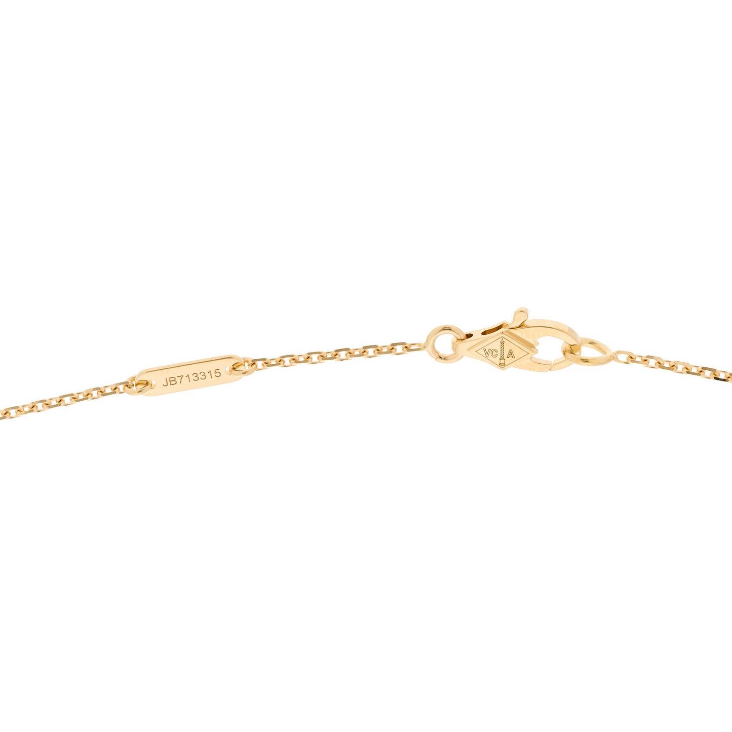 18K Yellow Gold Mother of Pearl Sweet Alhambra Pendant Necklace