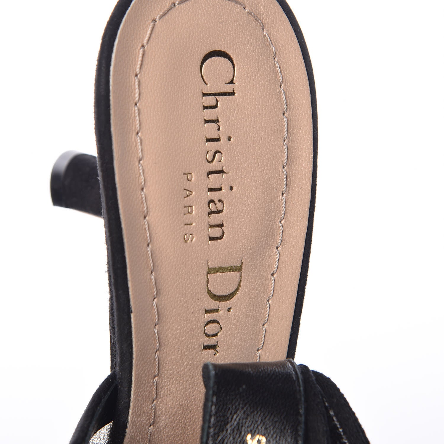 Christian Dior Mesh Plumetis Suede Ribbon J'Adior Slingback 65mm Pumps 35 Black Rouge 7 of 8