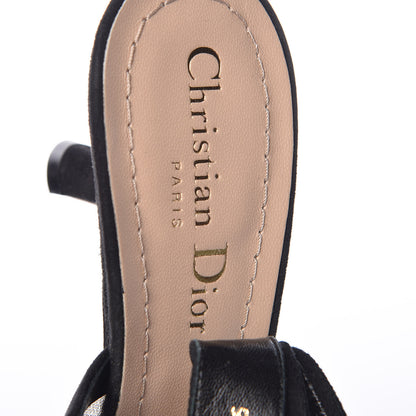 Christian Dior Mesh Plumetis Suede Ribbon J'Adior Slingback 65mm Pumps 35 Black Rouge 7 of 8