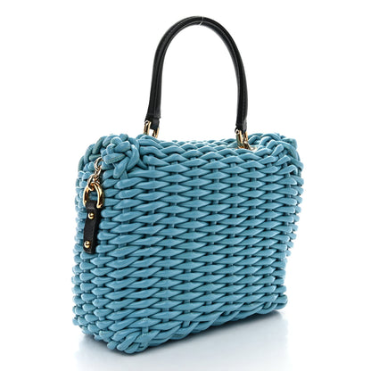 Dolce & Gabbana Woven Calfskin Padlock Shoulder Bag 3 of 12