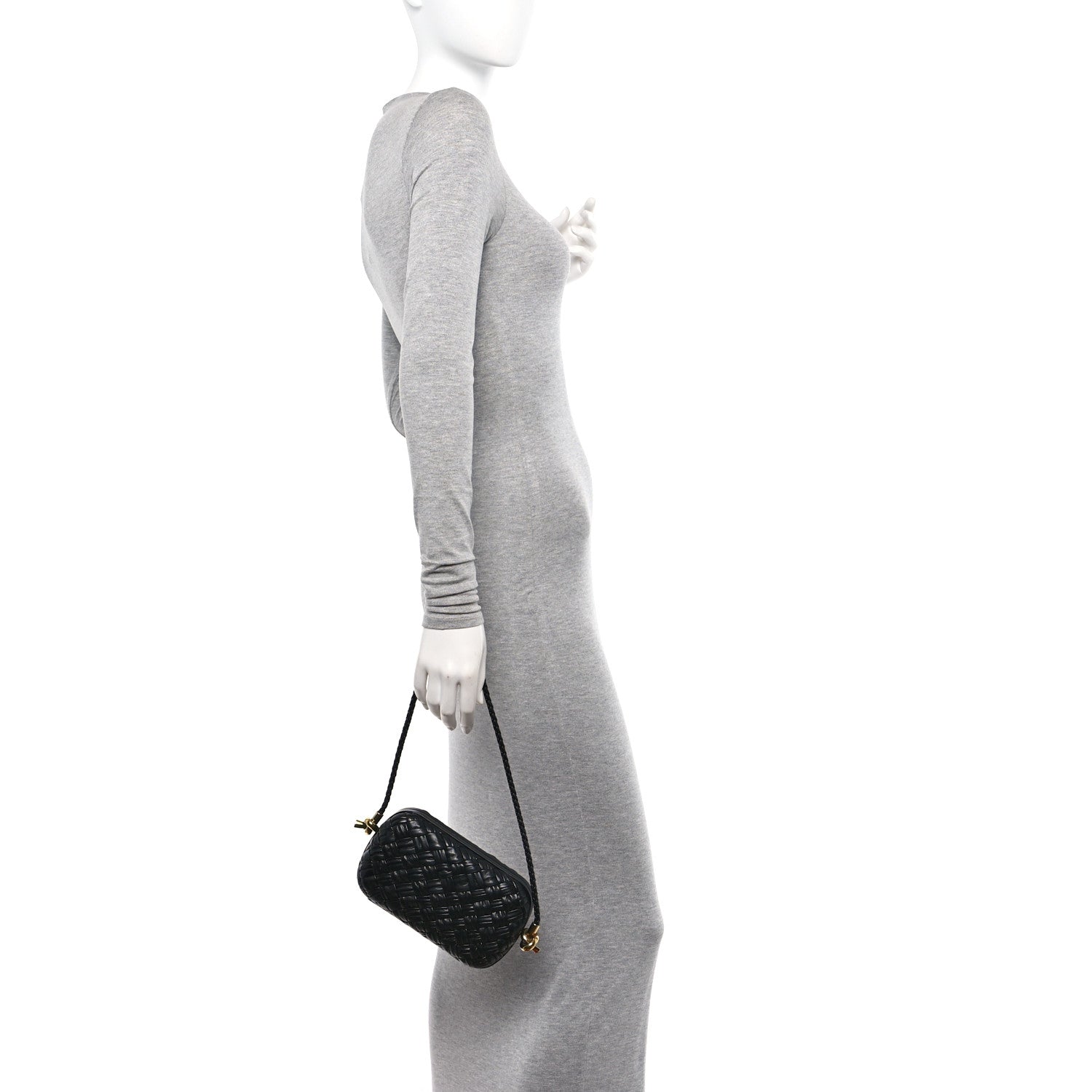 Bottega Veneta Foulard Intrecciato Intrecciato Knot On Strap Black 2 of 9