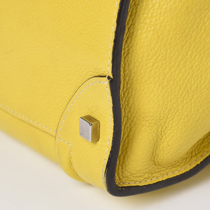 Celine Drummed Calfskin Mini Luggage Citron 18 of 18