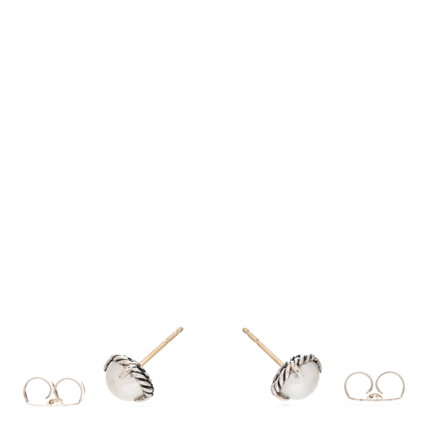 Sterling Silver Pearl 10mm Chatelaine Earrings
