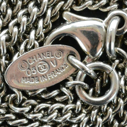 Chanel Crystal CC Necklace Silver 5 of 5