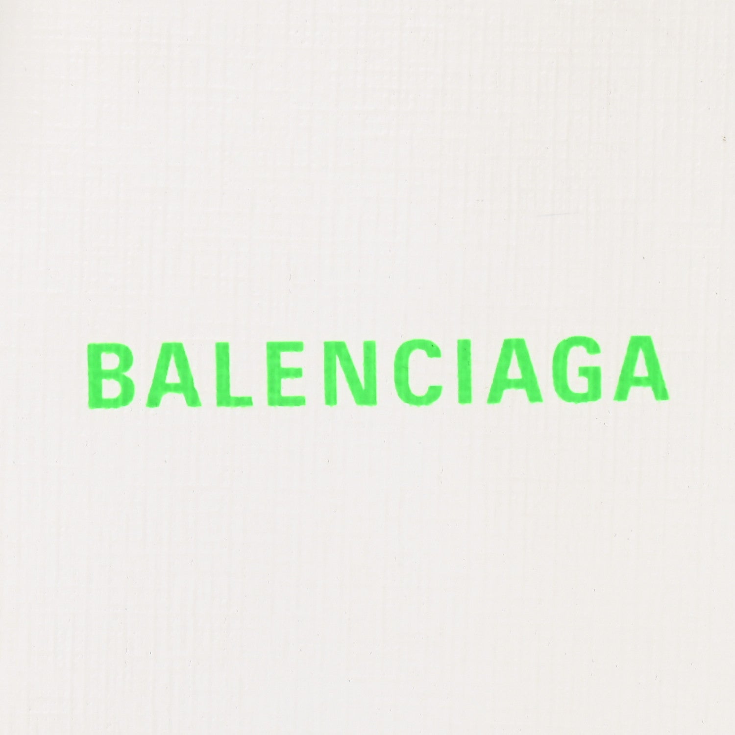Balenciaga Squared Calfskin Logo Shopping Phone Holder Bag White Light Green 7 of 9